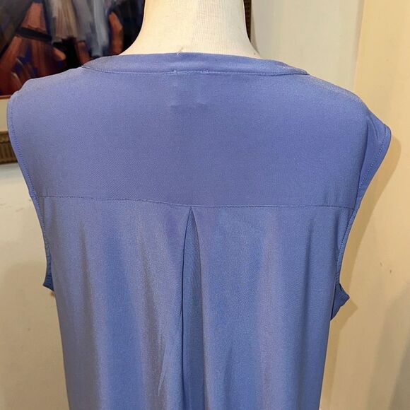 Anne Klein Blue Women's Top with Zipper Detail Size XL - Picture 6 of 9